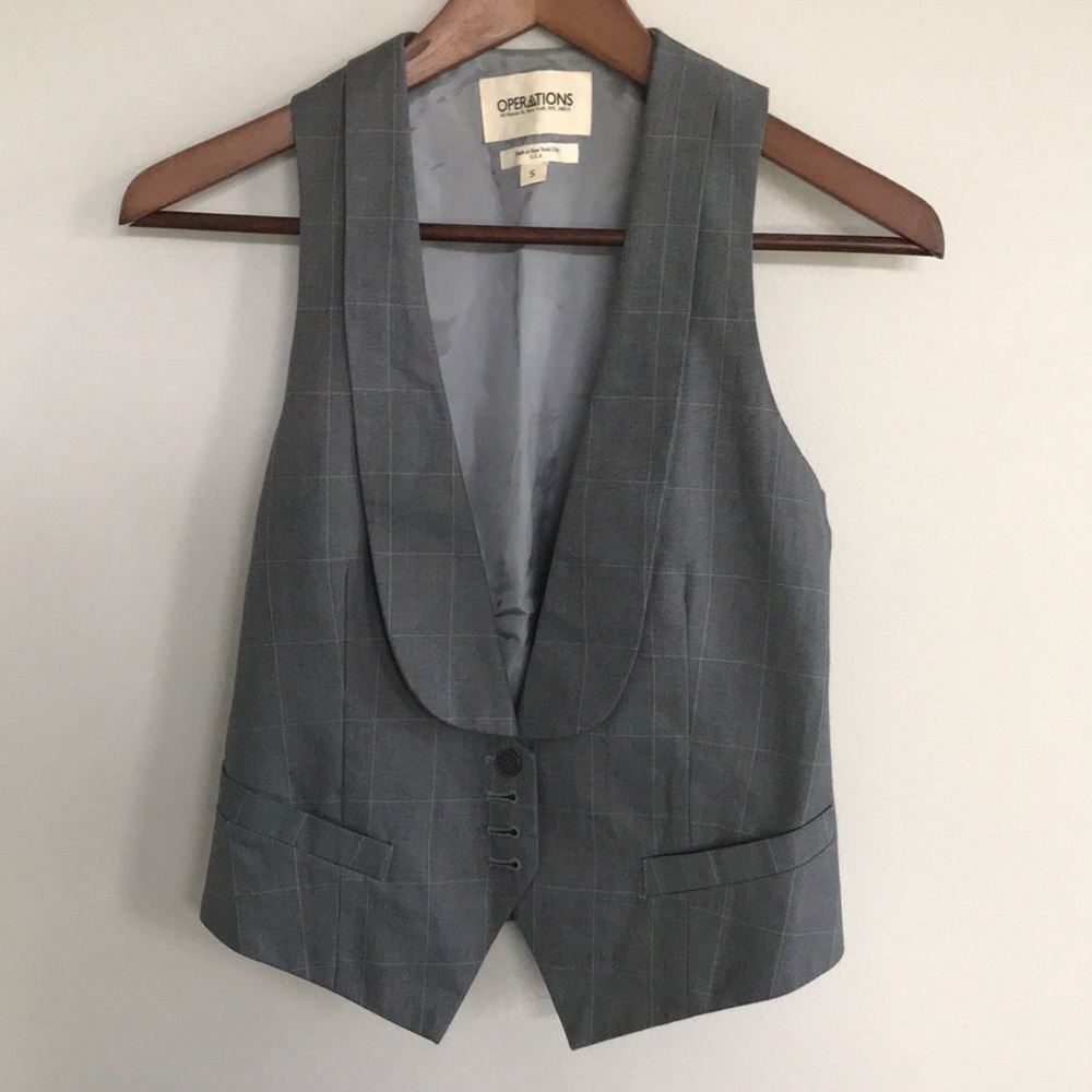 Operations NY gray Vest sz Small